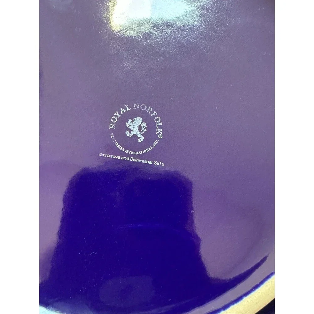 Royal Norfolk Cobalt Blue Dinner Plates 10.5” Set of 2 Greenbrier International